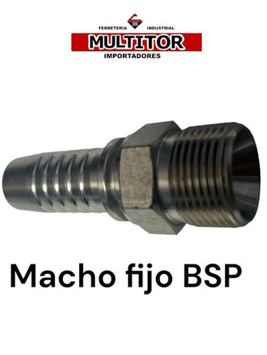 Imagen de HIDRAULICA MACHO FIJO BSP 3/8" ESP. 3/8"