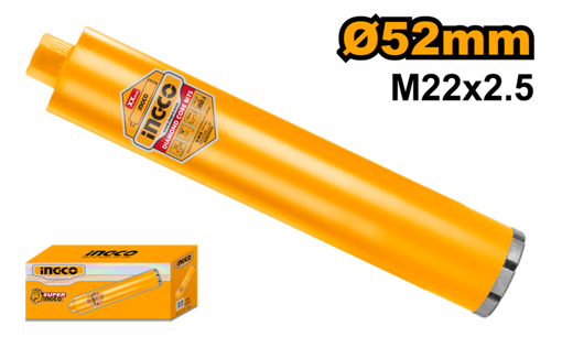 Imagen de Copa Diamantada Sacatestigos para Hormigón Ø52mm × 450mm INGCO DCB580528