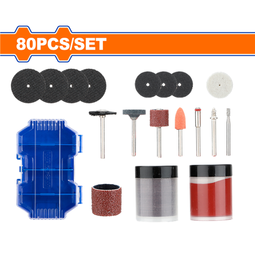 Imagen de Set 80 Piezas Accesorios Mini Torno Rotatorio 1/8" WADFOW