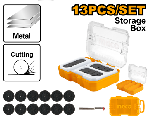 Imagen de Set 13 Piezas Accesorios Mini Torno Metal INGCO AKMG3013