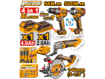 Imagen de Kit INGCO P20S 20V Brushless 4 Piezas c/2 Baterías, Cargador y Accesorios