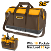 Imagen de BOLSO DE HERRAMIENTAS CON BASE REFORZADA 24" CON 18 BOLSILLOS HTBG09 INGCO