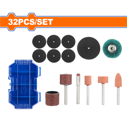 Imagen de Set 32 Piezas Accesorios Mini Torno Rotatorio 1/8" WRR