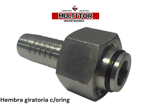 Imagen de Puntero Hidráulico Hembra Giratoria Tubo OD 10mm / M16 × Espiga 3/8"