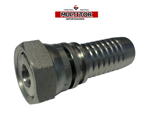Imagen de Puntero Hidráulico Hembra Giratoria Asiento Plano 13/16 × Espiga 3/8"