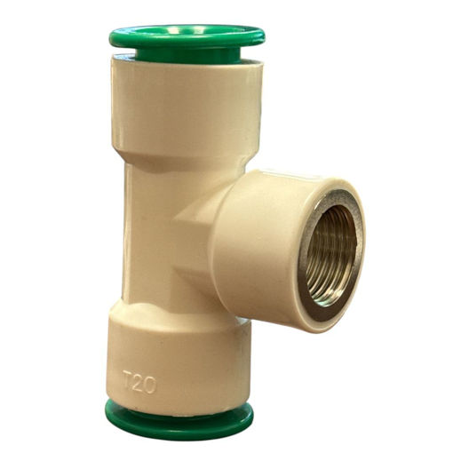 Imagen de Acople Rápido PPR Tee 20×20 mm con Inserto de Latón 1/2" IFAN