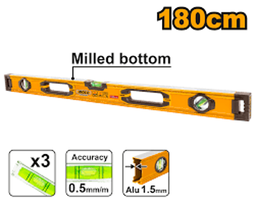 Imagen de NIVEL BURBUJA 180CM IMANTADO INGCO HSL08180