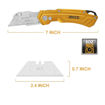 Imagen de TRINCHETA CUCHILLO PLEGABLE 19X61MM C 6 REPUESTOS SK4 INGCO HUK6288