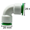 Imagen de ACOPLE RAPIDO CODO PPR 20MM  IFAN