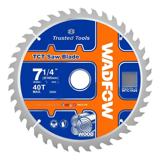 Imagen de Disco de Corte para Madera 7-1/4" (184mm) 40 Dientes TCT WADFOW WTC1K05