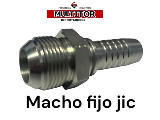 Imagen de HIDRAULICA MACHO FIJO M/M JIC  9/16 ESP. 5/16"