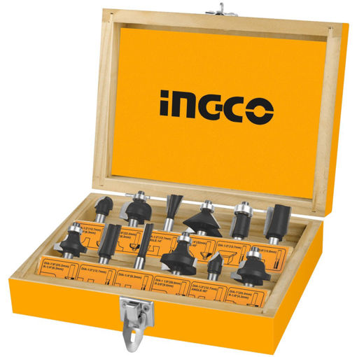 Imagen de SET DE BITS PARA EL ROUTER DE 12PCS (6MM) INGCO