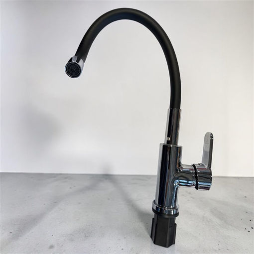Imagen de Monocomando para Mesada de Cocina con Pico Flexible Subery 9610D-B Negro