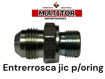 Imagen de Entrerrosca Hidráulica Reductora JIC 3/4" × O-Ring 9/16" Macho Acero