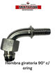 Imagen de Puntero Hidráulico Hembra Giratoria 90° Tubo OD 10mm / M16 × Espiga 5/16"
