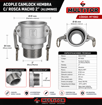 Imagen de Acople Camlock Tipo B Hembra Rosca Macho 2" Aluminio Utigo
