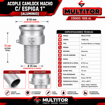 Imagen de Acople Camlock Tipo E Macho Espiga 1" Aluminio Utigo