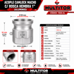 Imagen de Acople Camlock Tipo A Macho Rosca Hembra 1" Aluminio Utigo