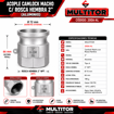 Imagen de Acople Camlock Tipo A Macho Rosca Hembra 2" Aluminio Utigo