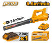 Imagen de Sopladora Inalámbrica INGCO P20S 20V 8.5 m³/min c/Batería y Cargador