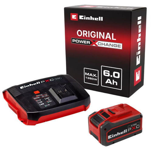 Imagen de Starter Kit Cargador Super Rápido + Batería 6Ah 18V Power X-Change Einhell