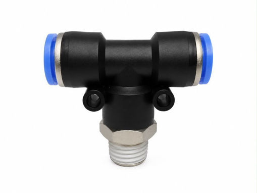 Imagen de Conexión Tee Rápida 1/2" × 1/4" BSP Macho Push-To-Connect PT
